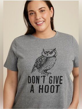 Maurices 1X Don’t Give a Hoot graphic tee